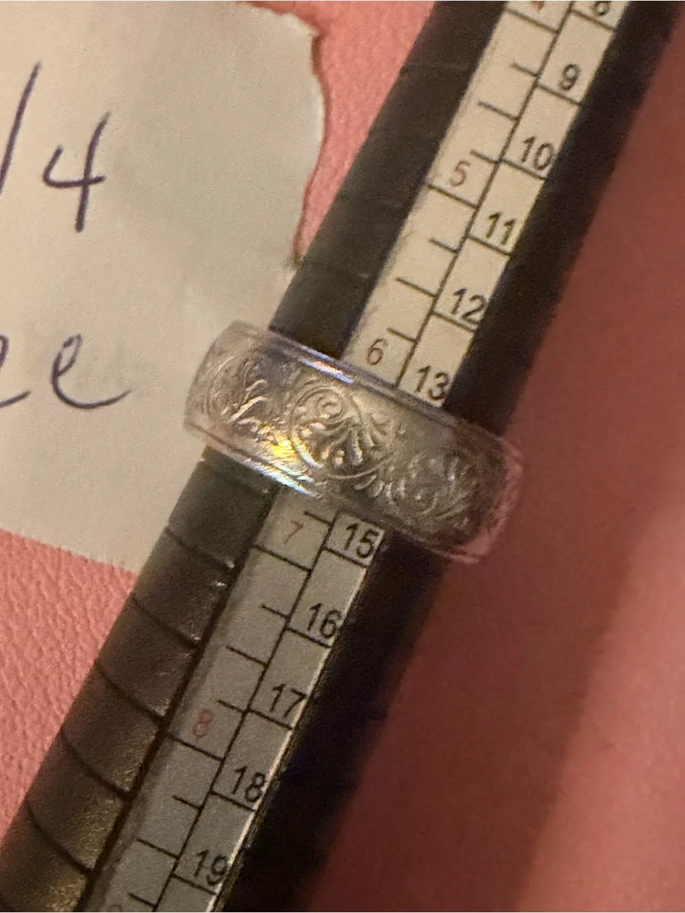 Metal Masters Size 6.75 Silver Stainless Steel Ornate Engraved Band Ring